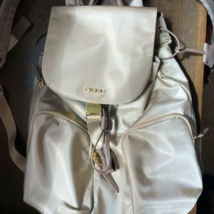 Tumi Rivas Backpack- tan, gold hardware